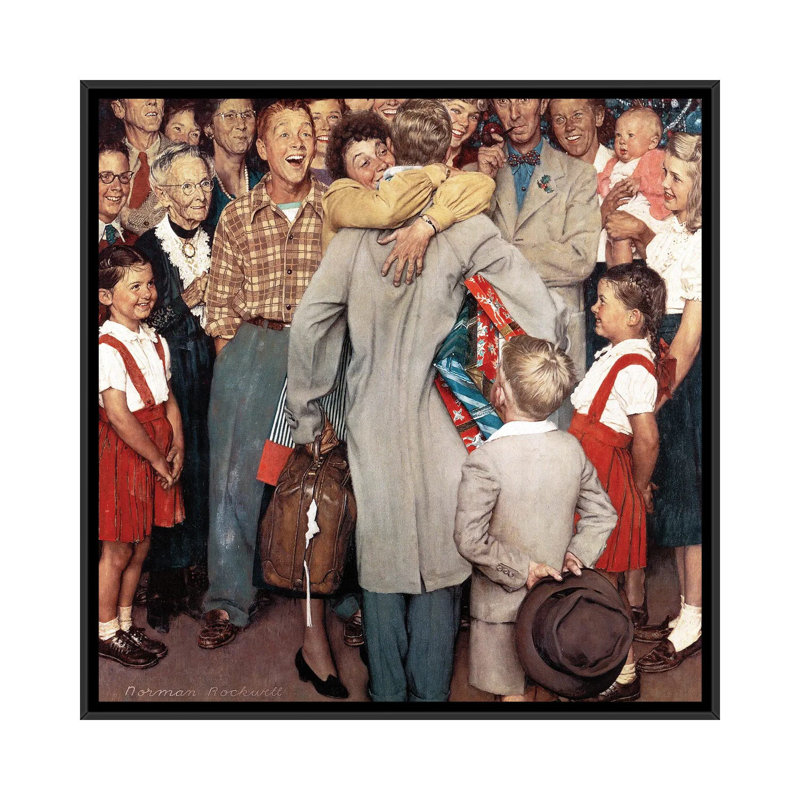 Christmas Homecoming - reproduction d'art murale - toile encadrée, H 37 po x l 37 po, Impression encadrée sans passe-partout