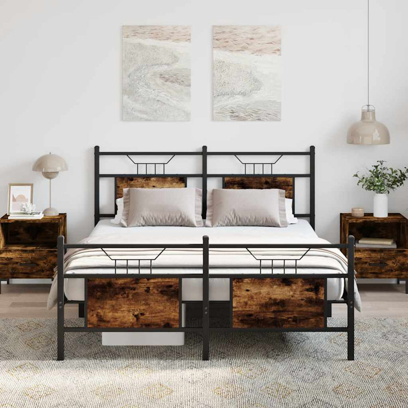 Bed, Kingsize (5'), Smoked Oak