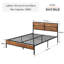 Platform Single/Double Size Bed Frame with Rustic Wood Headboard and Footboard, wood beds with Strong Metal Slats Support, No Box Spring Needed-1554381342-1592693490