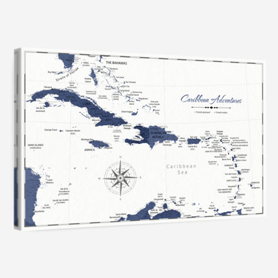 Adventures Navy Blue Push Pin Caribbean Milstead