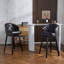 Ensemble de 2 tabourets de comptoir pivotants de 33,25 po, avec tabourets de bar à hauteur de comptoir avec structure en bois d'hévéa massif, dossier, repose-pieds, tabourets de bar sans accoudoir pour bar personnel, comptoir de cuisine