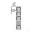 Armoire à papier hygiénique sur pied avec design vertical mince et compartiment de rangement, blanc