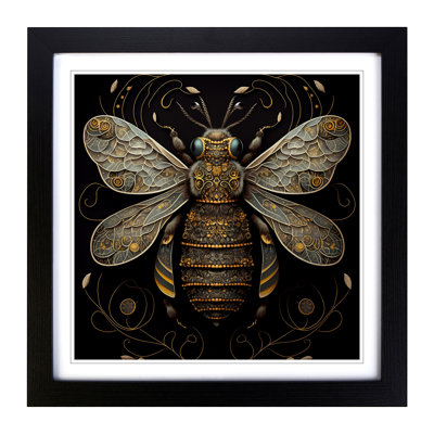 Bee Paisley Art - Framed Print
