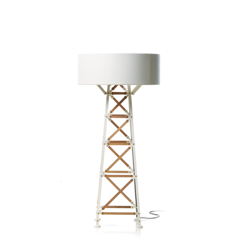 Construction Floor Lamp, Matte White, Medium