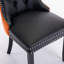 Chaise rembourrée en polyuréthane et velours-1309429673