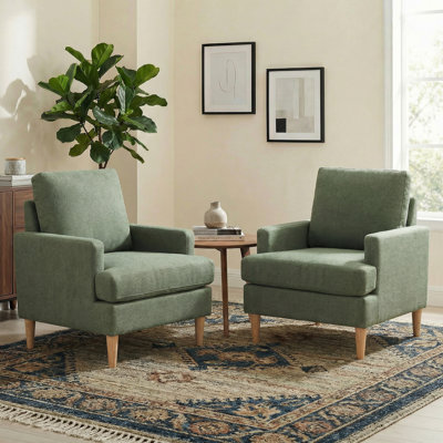 Chaise d'appoint avec pieds en bois massif