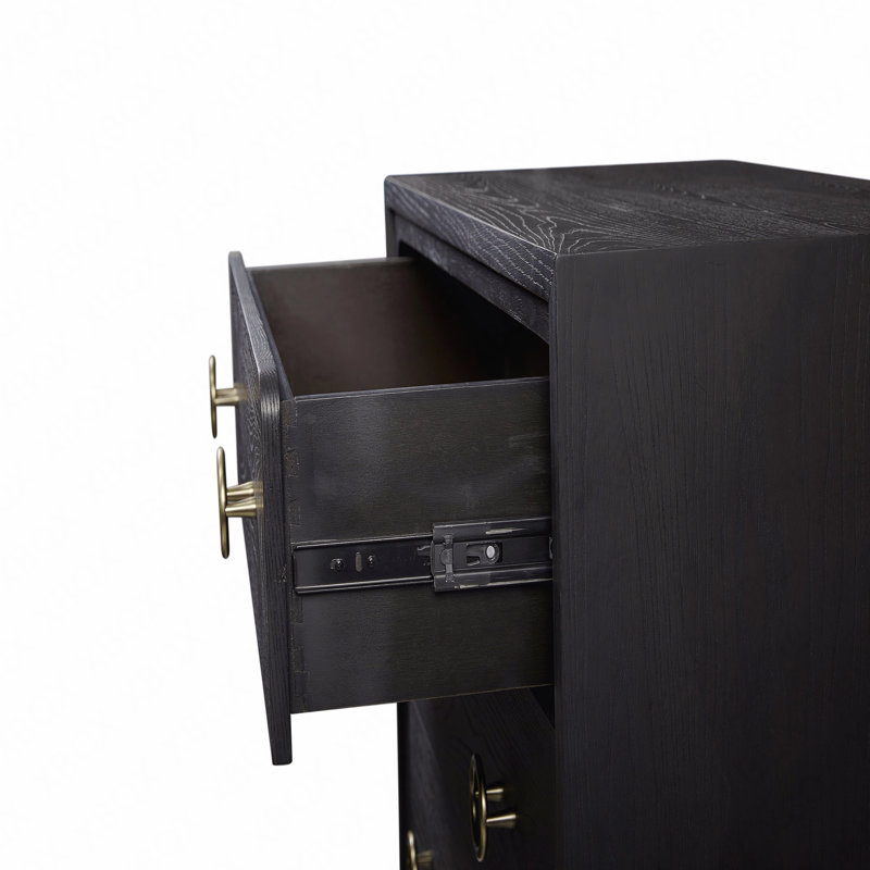 Commode 5 tiroirs au fini poivre