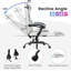 Inbox Zero Adjustable Reclining Ergonomic Faux Leather Swiveling PC & Racing Game Chair with Footrest