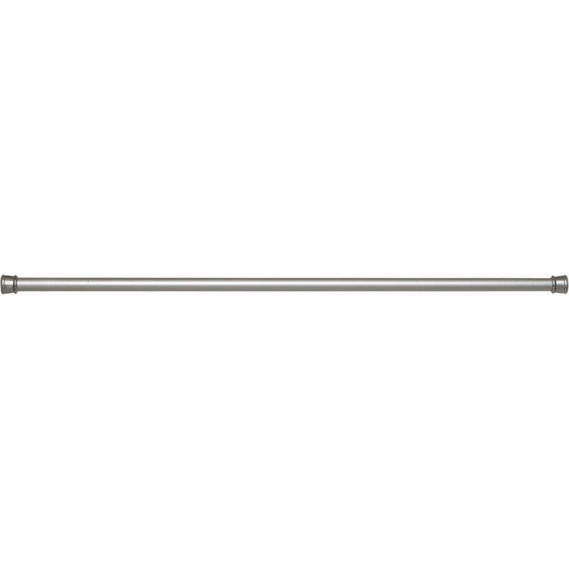 Adjustable Silver Steel Tension Shower Curtain Rod, 41-76 Inches