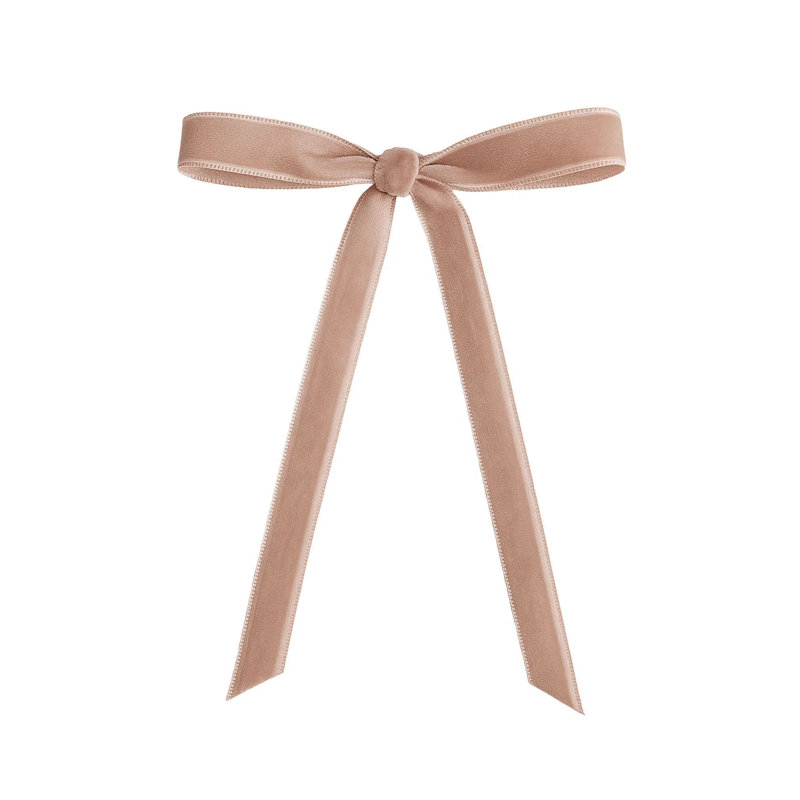 Set of 20 Mocha Velvet Christmas Bows, 13 cm
