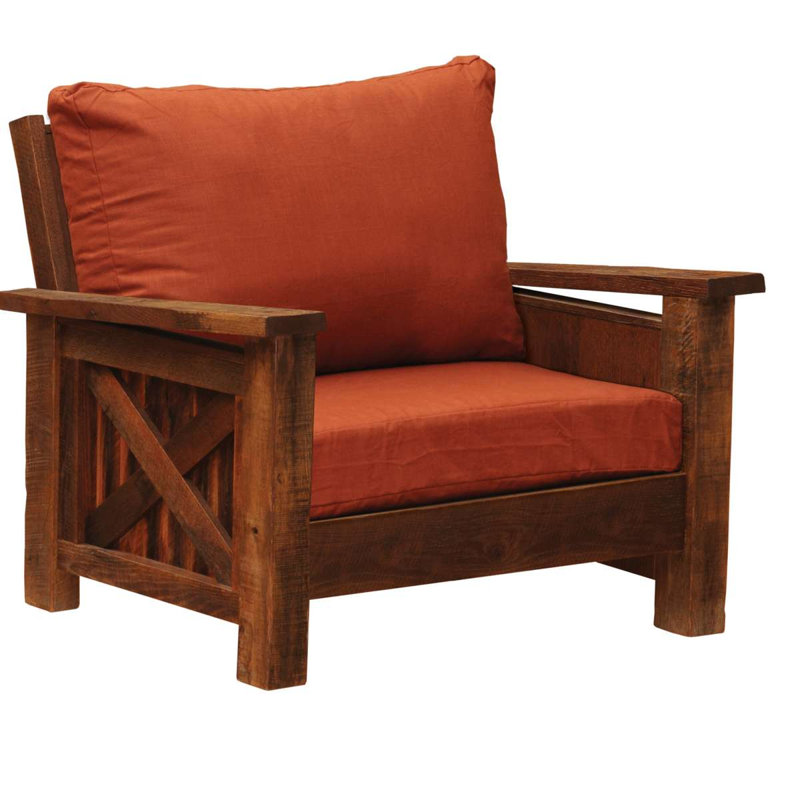  Chaise et demi Barnwood - Tissu de mise à niveau - Siège et dossier, Upgrade Fabric