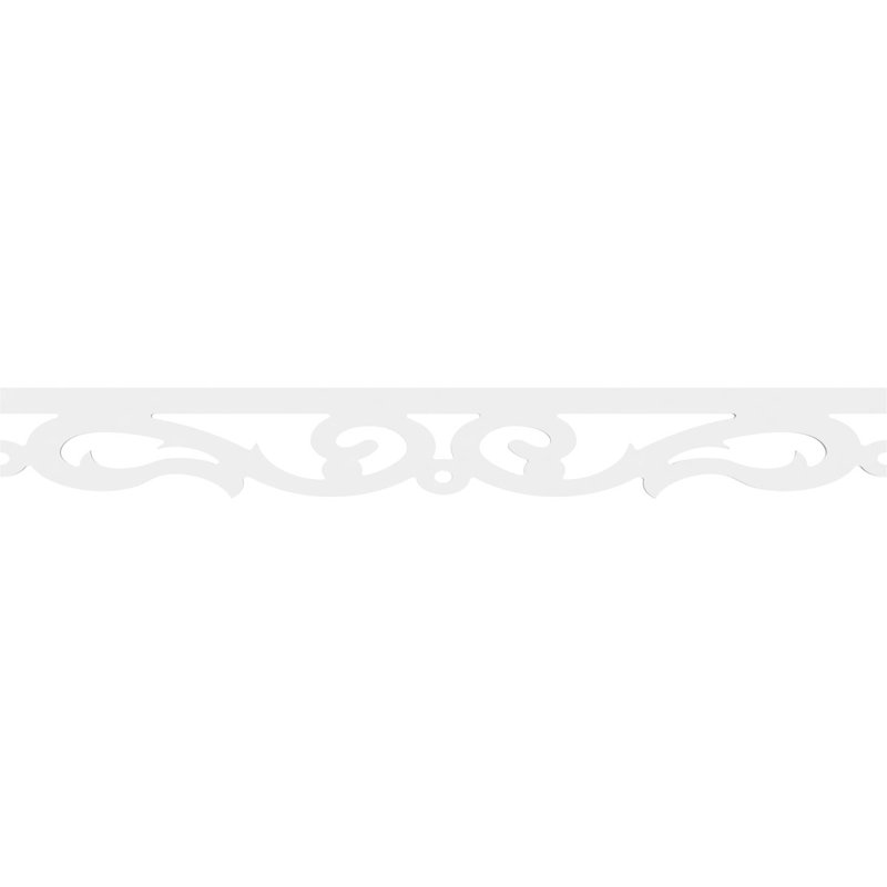 White PVC Architectural Grade Running Trim, 6" Height x 48" Length