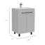 Meuble-lavabo autoportant de 24 po avec tablette interne Selma, blanc-2135971386