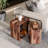 Modern Solid Wood Nesting Tables, Set of 2 with Open Storage, Natural Finish-1272299129