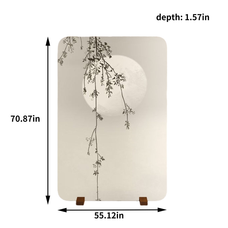 Écran de peinture au pin clair de lune, H 70,87 po x l 55,12 po x P 1,57 po