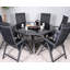 SORRENTO 6 Seater Round Recliner Set with Textylene Multi Position Chairs-16004316