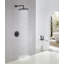 Système de douche à pluie de 12 pouces avec valve en laiton massif 1/2 "NPT - Robinet de douche mural à poignée simple-126704888