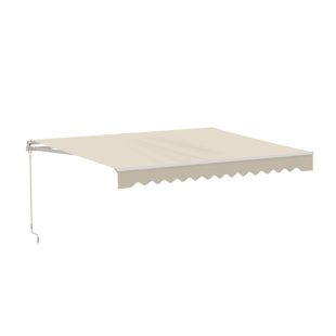 Retractable Patio Awning - White Frame