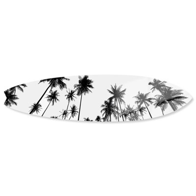 «Palm Paradise II», planche de surf en acrylique par Notoriart