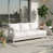 White Cushion/Champagne Frame