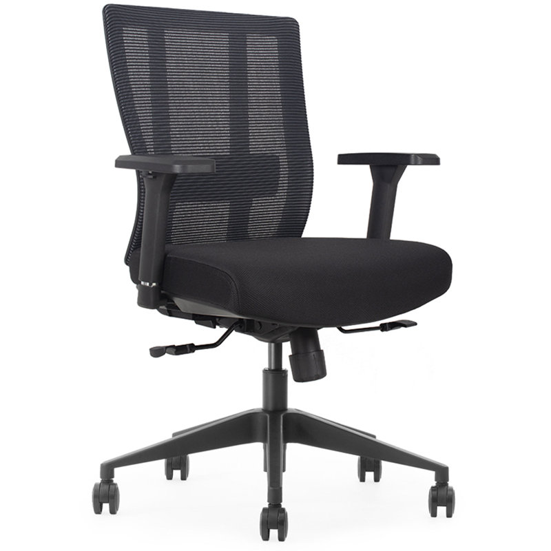 Scarlette Ergonomic Mesh Task Chair with Seat Slide, Adj Lumbar Support, Reclines with Lock, Black