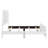 Modern Bedroom Panel Bed In White, Queen Size With V-Pattern Rails And Ship One Box Contemporary White Furniture, Headboard Height 54.05-433522695-433522693