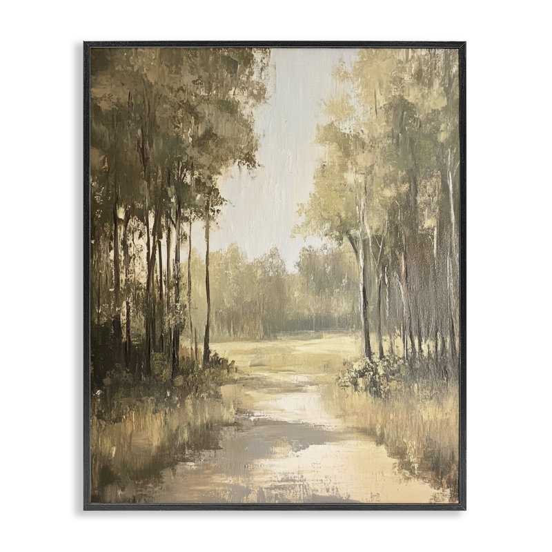 To To The Woods Pathic, estampe numérique, design par Petal Prints Design, H 30 po x l 24 po, Giclée encadrée noir minuit