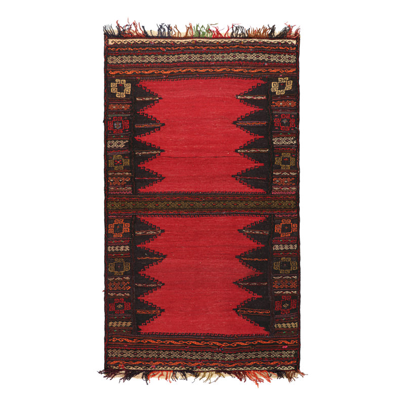 One-of-a-Kind 2'6" X 4'4" 1950s Wool Area Rug