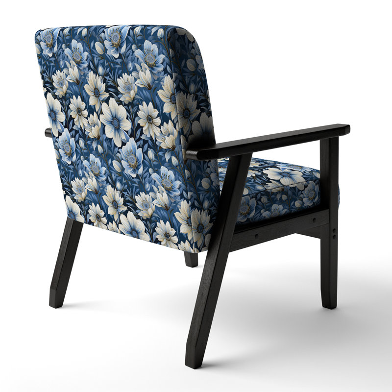 Fauteuil d'appoint rembourré Blue Tribal Elegance