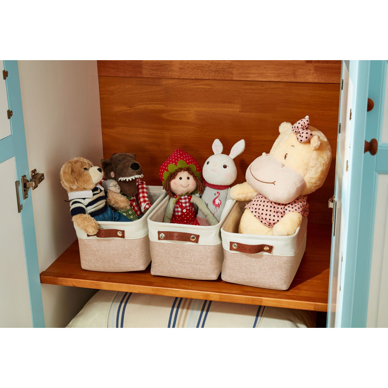Ensemble de 3 bacs de rangement en tissu