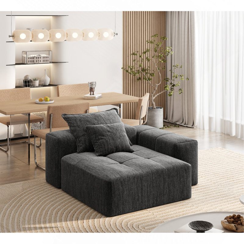 Canapé modulaire surdimensionné Modern, Noir