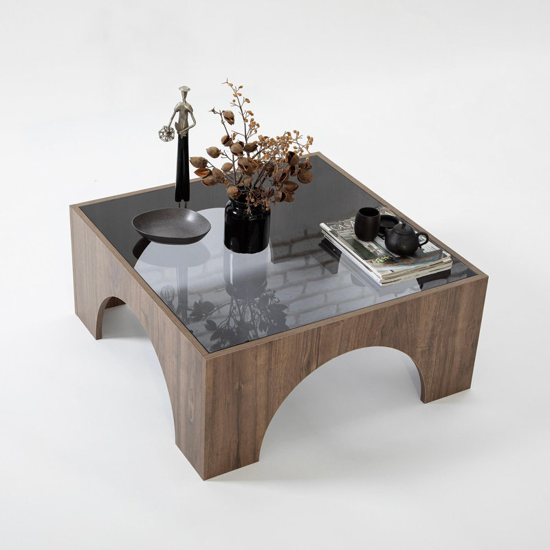 Glorias Coffee Table, Dark Grey, Walnut