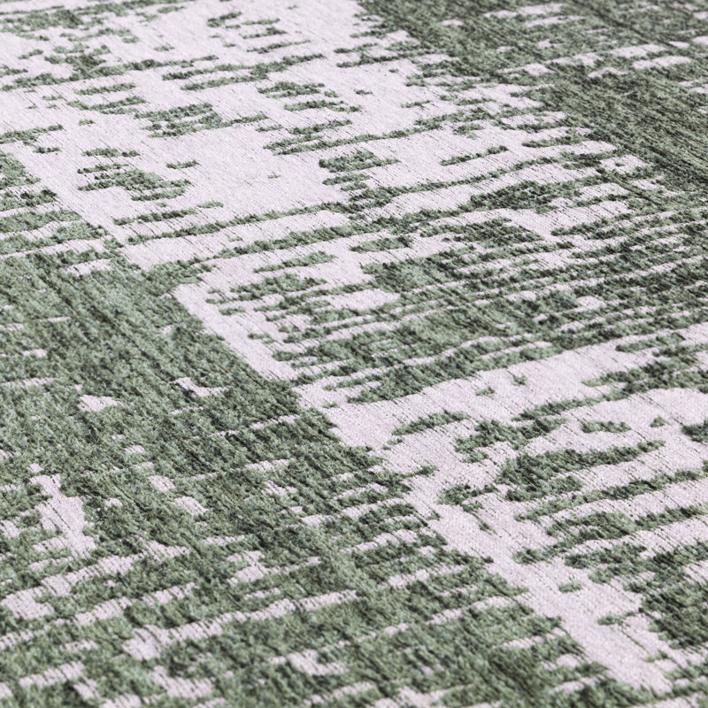 Beau Flatweave Forest Green Rug, Rectangle 120 x 170cm