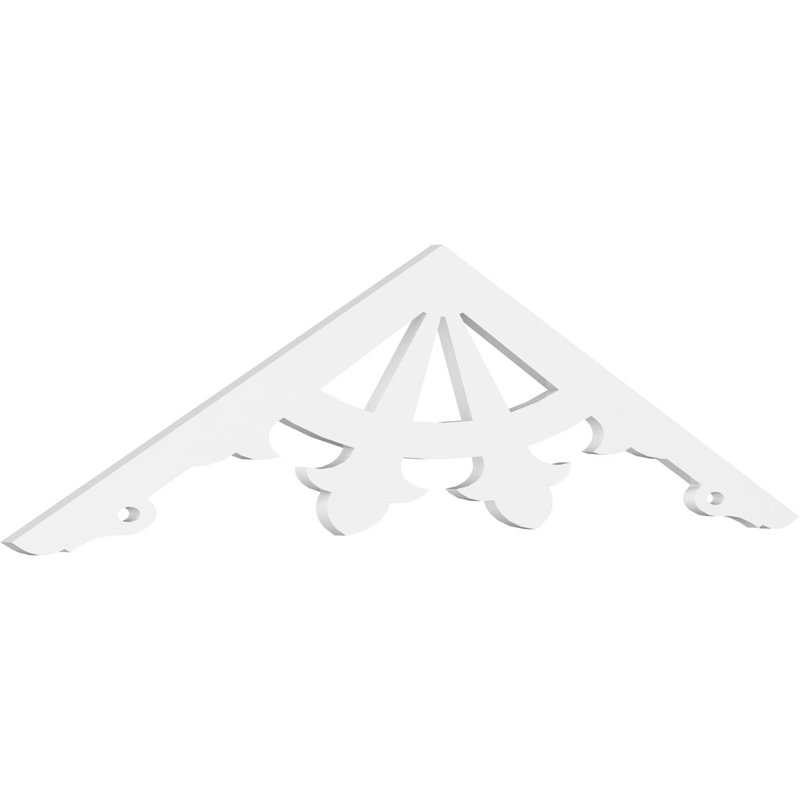Pignon en PVC de qualité architecturale Riley, H 18 po x l 72 po x P 1 po, 6 / 12