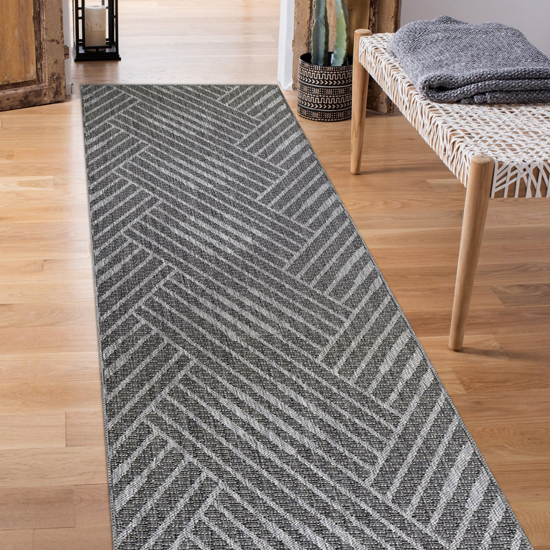 Tapis intérieur / extérieur Jianni, Tapis de couloir 2 pi 4 po x 8 pi