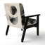 Chaise d'appoint à formes abstraites - géométrie noire et blanche-249845903