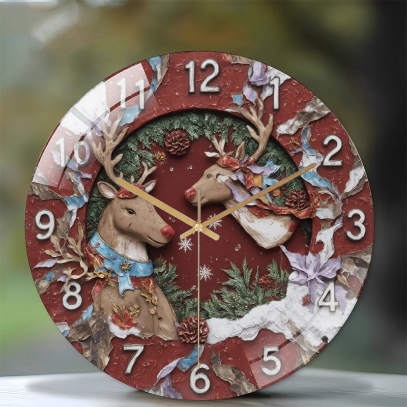 Horloge murale de Noël 12 po