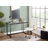 Garey Glass Top Metal Base Writing Desk-424784082