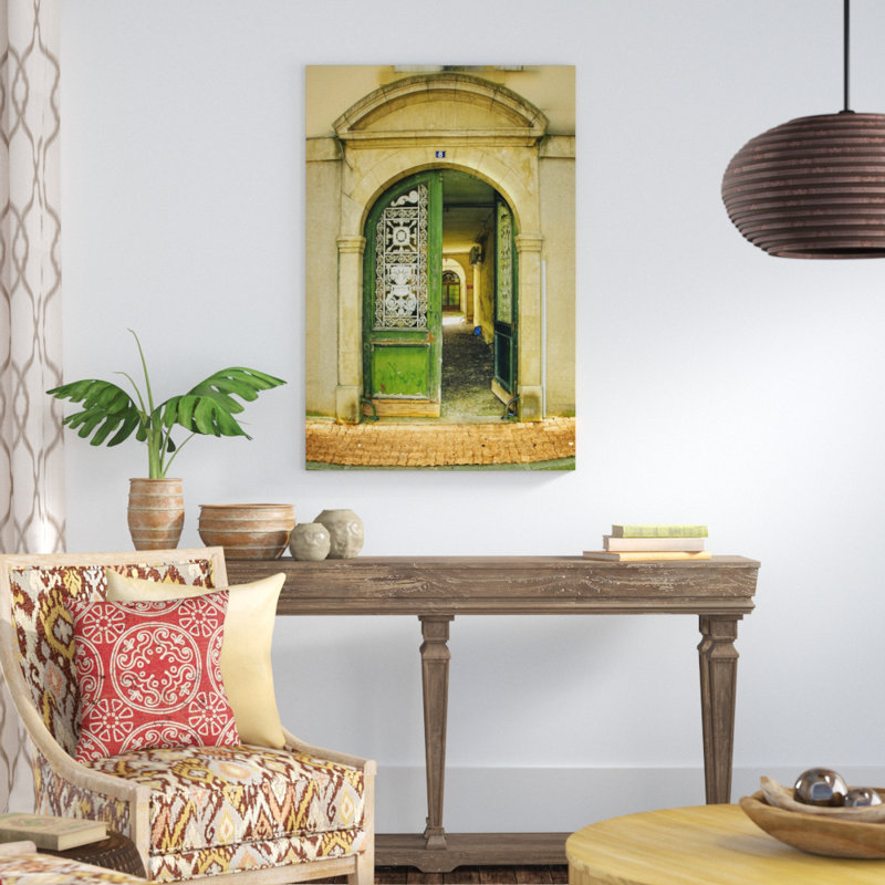 Weathered Doorway II - Wrapped Canvas Photograph Print, 122cm H x 81cm W, Black Floater Framed