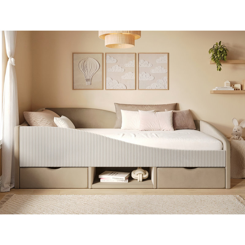 Upholstered Daybed, Beige