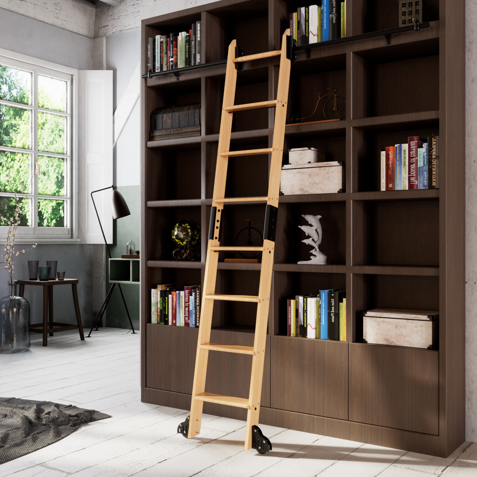 WFX Utility™ Berends 8 - Step Wood Folding Step Ladder | Wayfair