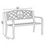 Banc de parc en métal Barty
