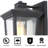Antonache 1-Light Black Seeded Glass Outdoor Wall Sconce for Wet Location-762495871