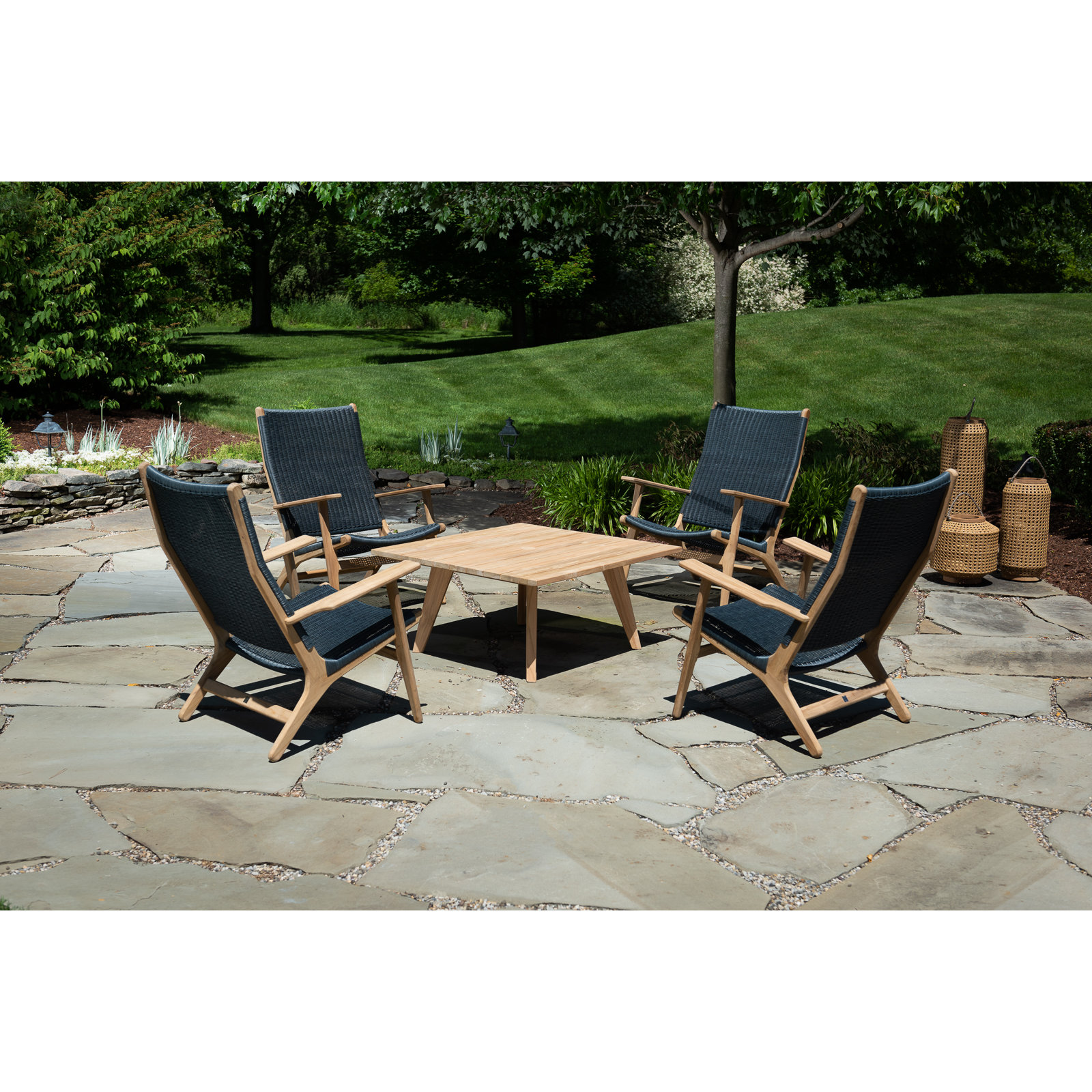 Dover Outdoor Adirondack Chair With Table