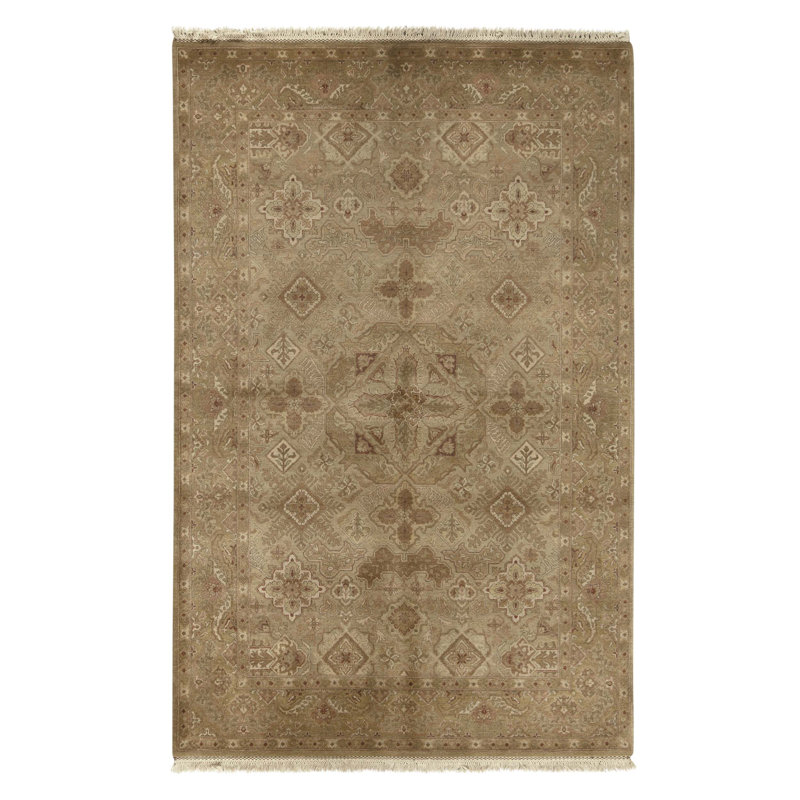 Tapis doré de haute qualité noué à la main