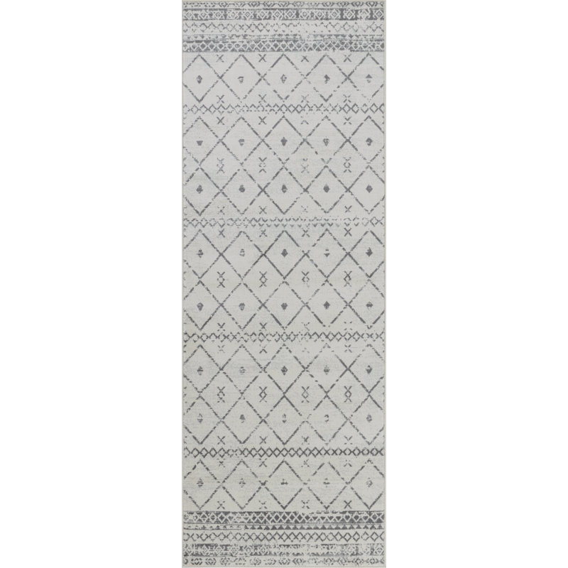 Geometric Area Rug, Runner 80 x 220cm