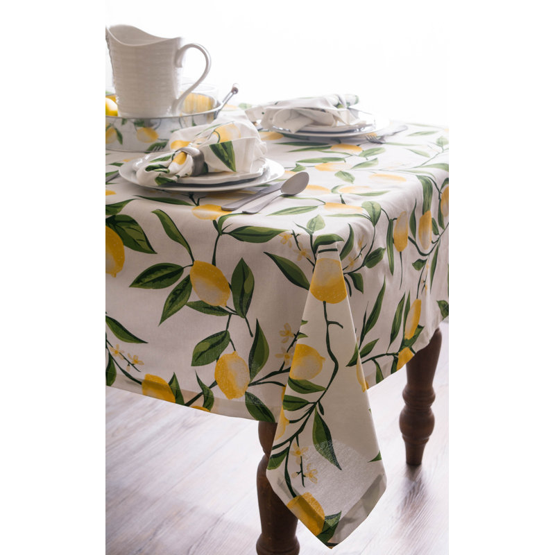 Hyde Cotton Blend Machine Washable Tablecloth, 52" L x 52" W