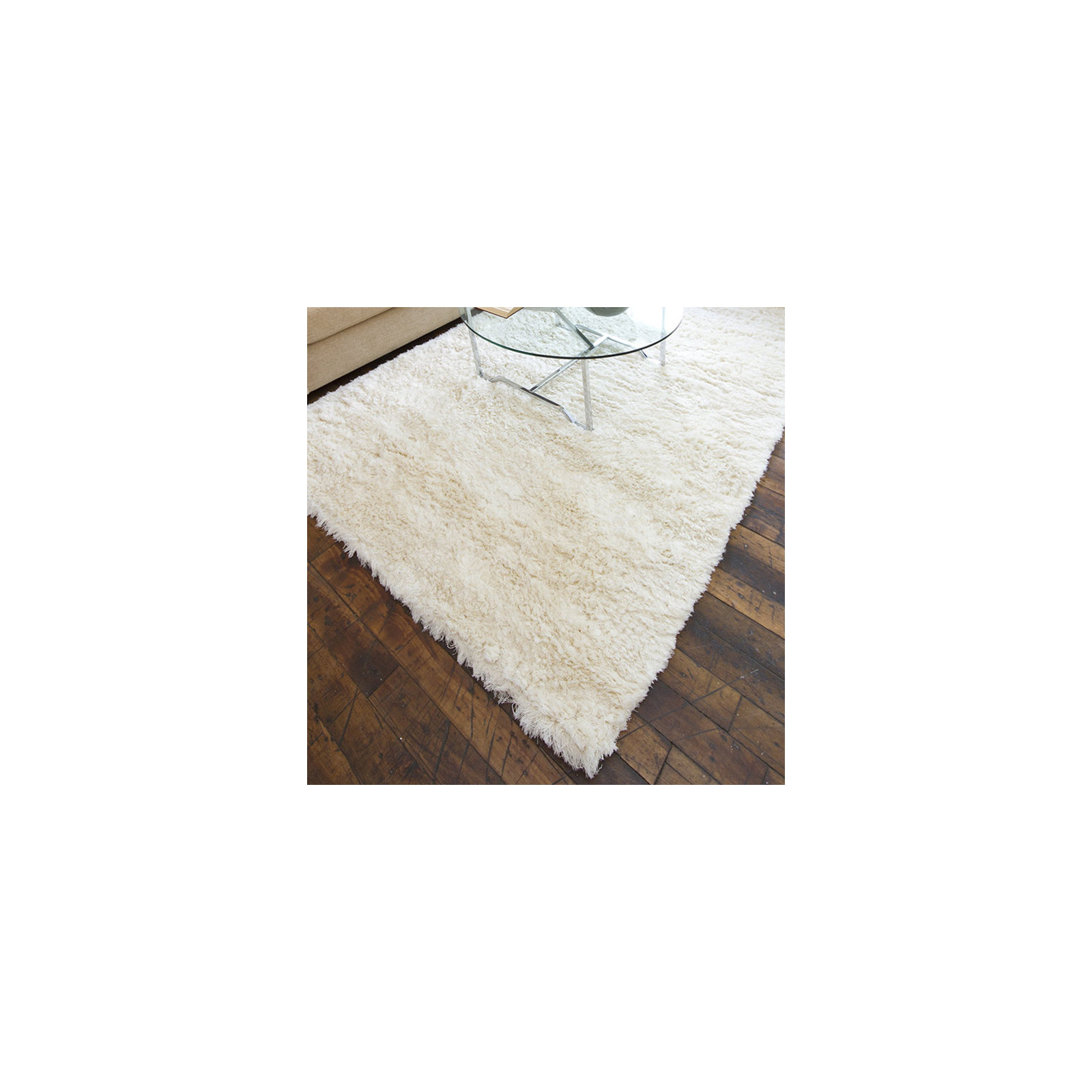 Zia Handmade Cream Rug, Rectangle 10' x 14'