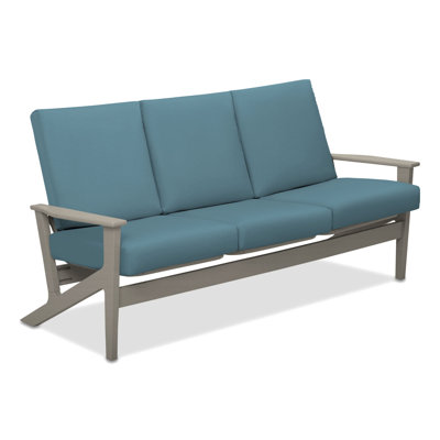 Chrisa 74.5'' Wide Patio Sofa with Cushions