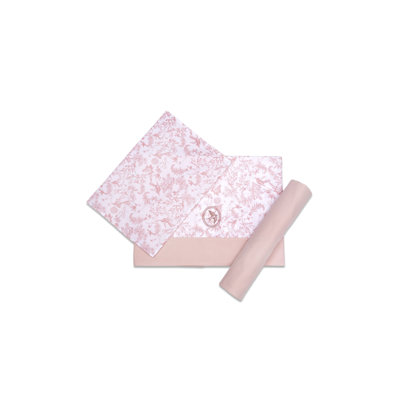 Greenguard Gold Certified Floral Cotton 3 - Piece Cot Bed Sheet Set